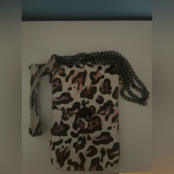 Handbags - Animal Print Crossbody Bag Brown Black Beige